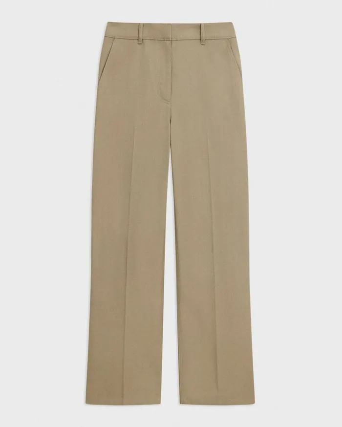 Theory Relaxed Pant In Gabardine Light Pavement Women Pants