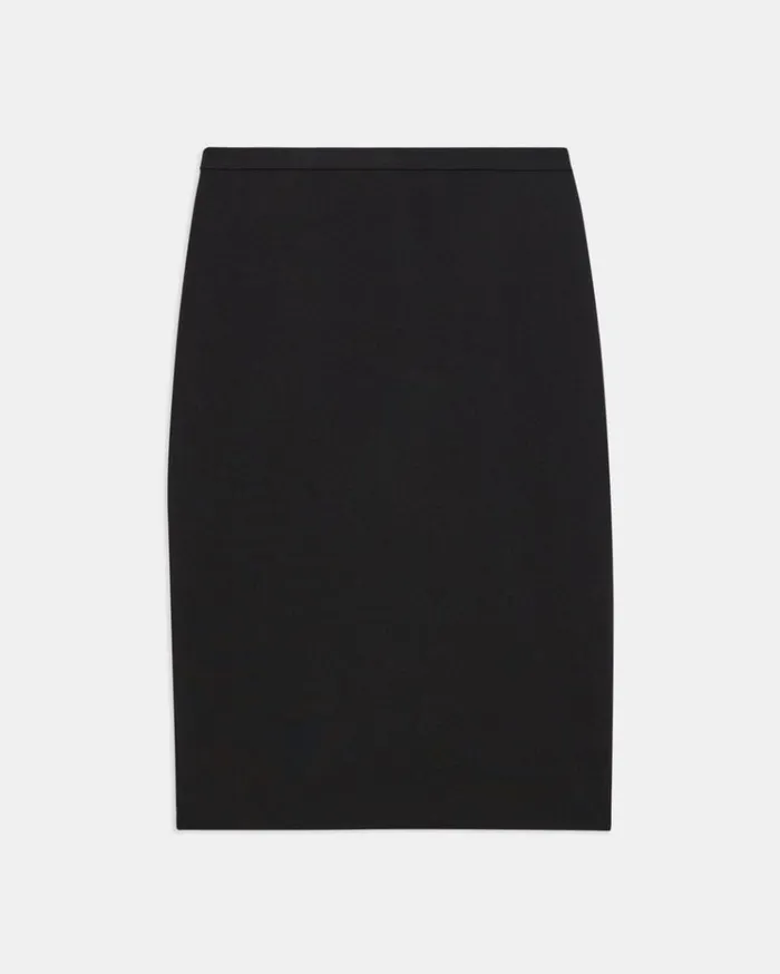 Theory Slim Pencil Skirt In Stretch Wool Black Women Skirts Theory Slim Pencil Skirt In Stretch Wool Black Women Skirts