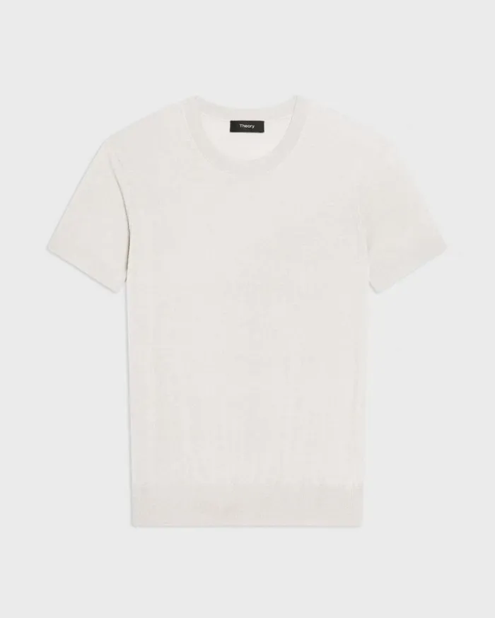 Theory Sweater Tee In Regal Wool New Ivory Women TShirts Tank Tops