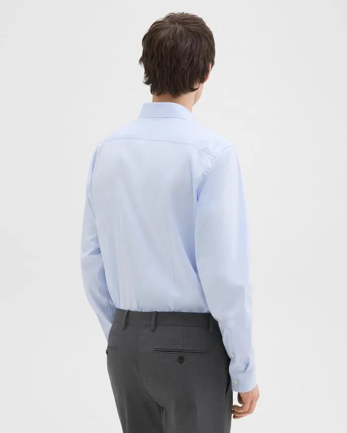 Theory Sylvain Shirt In Good Cotton Olympic Men Shirts