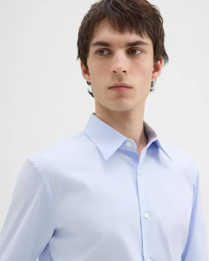 Theory Sylvain Shirt In Good Cotton Olympic Men Shirts