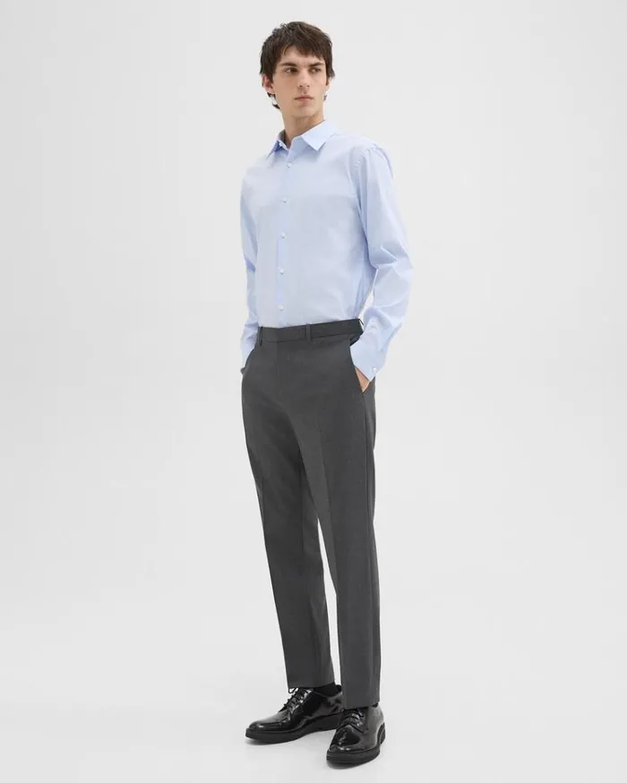 Theory Sylvain Shirt In Good Cotton Olympic Men Shirts