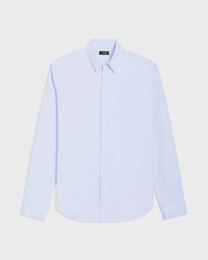 Theory Sylvain Shirt In Good Cotton Olympic Men Shirts