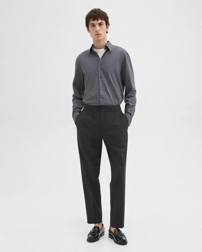 Theory Sylvain Shirt In Structure Knit Pestle Men Shirts Theory Sylvain Shirt In Structure Knit Pestle Men Shirts
