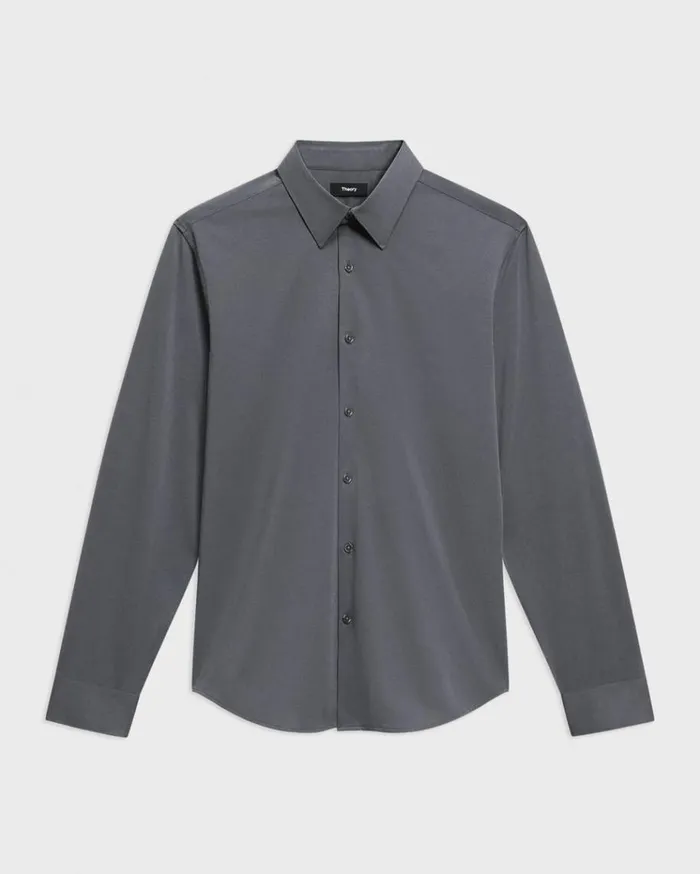 Theory Sylvain Shirt In Structure Knit Pestle Men Shirts Theory Sylvain Shirt In Structure Knit Pestle Men Shirts