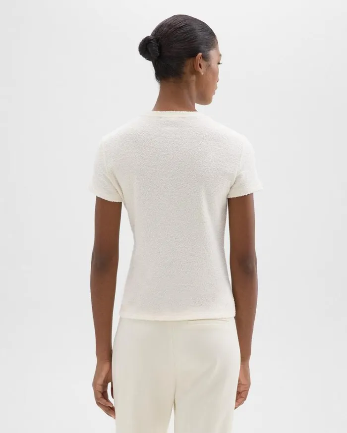 Theory Tiny Tee In Boucl Jersey Ivory Women TShirts Tank Tops Theory Tiny Tee In Boucl Jersey Ivory Women TShirts Tank Tops