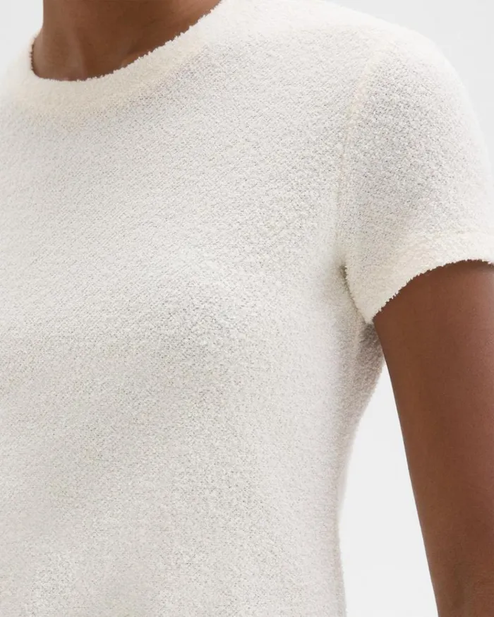 Theory Tiny Tee In Boucl Jersey Ivory Women TShirts Tank Tops Theory Tiny Tee In Boucl Jersey Ivory Women TShirts Tank Tops