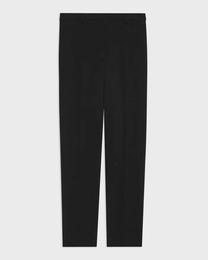 Theory Treeca Full Length Pant In Admiral Crepe Black Women Pants
