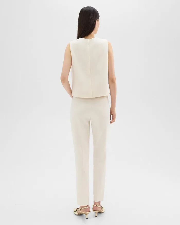 Theory Treeca Full Length Pant In Admiral Crepe Rice Women Pants