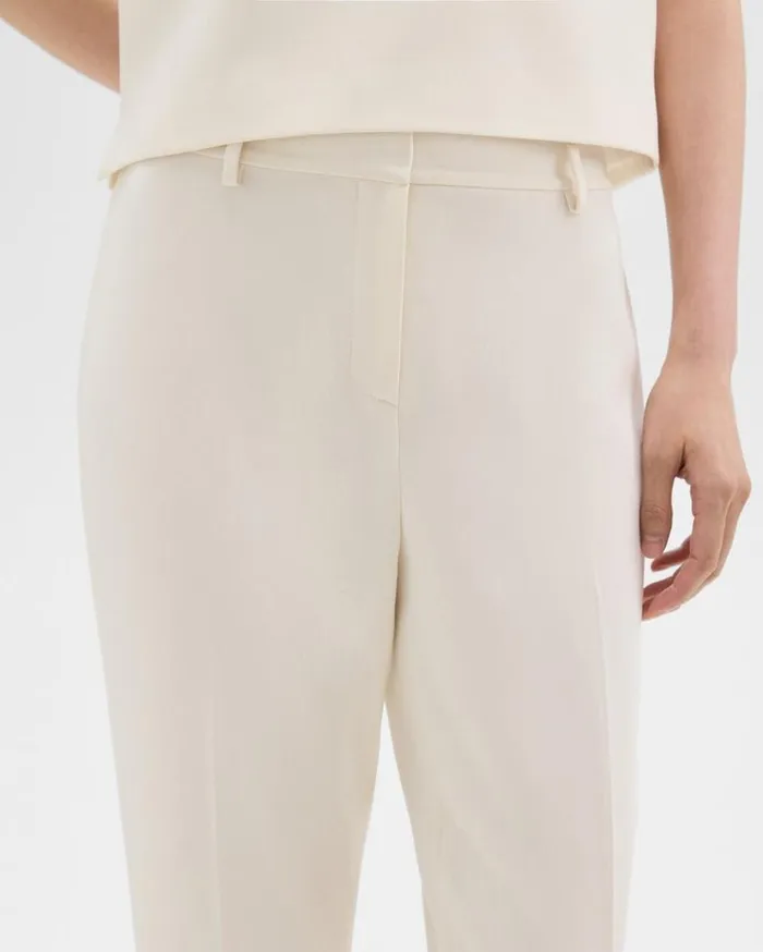 Theory Treeca Full Length Pant In Admiral Crepe Rice Women Pants