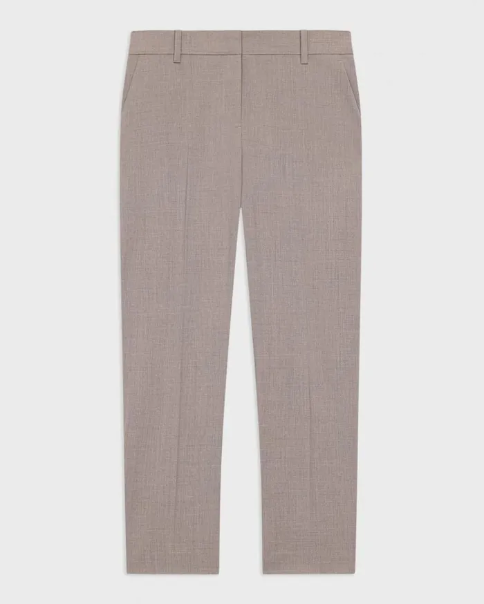 Theory Treeca Pant In Good Wool Cinder Melange Women Pants
