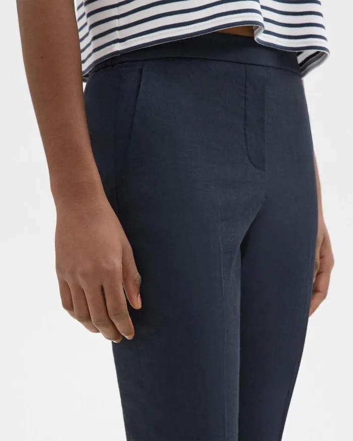 Theory Treeca PullOn Pant In Good Linen Concord Women Pants