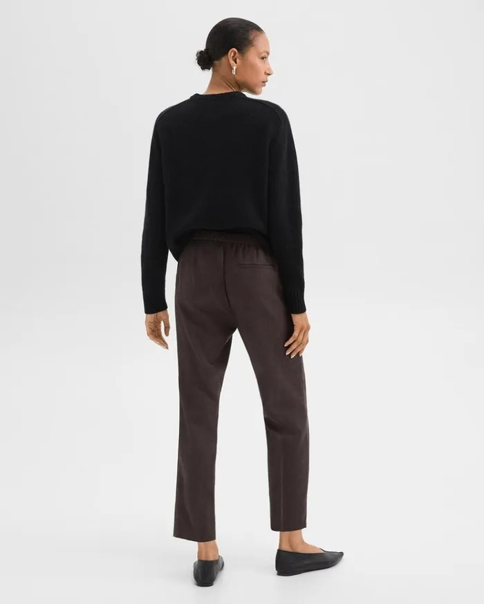Theory Treeca PullOn Pant In Sleek Flannel Hickory Melange Women Pants