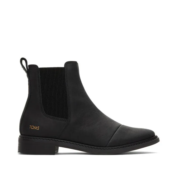 Toms Boots and Booties Charlie Boot Black Leather 8211 Women