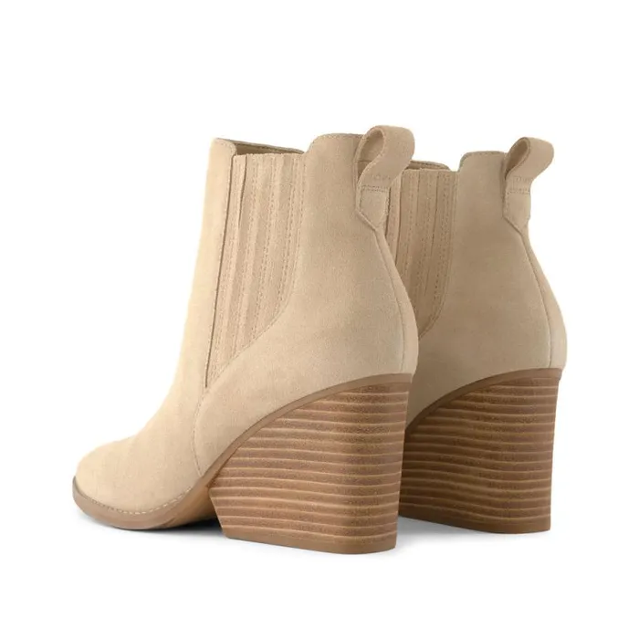 Toms Boots and Booties Noa Ankle Boot Natural Suede 8211 Women Toms Boots and Booties Noa Ankle Boot Natural Suede 8211 Women