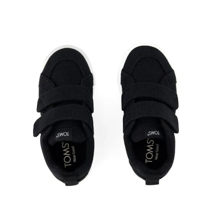 Toms Dress Casual Cruz Double Strap Toddler Sneaker Black Heritage Canvas 8211 Kids