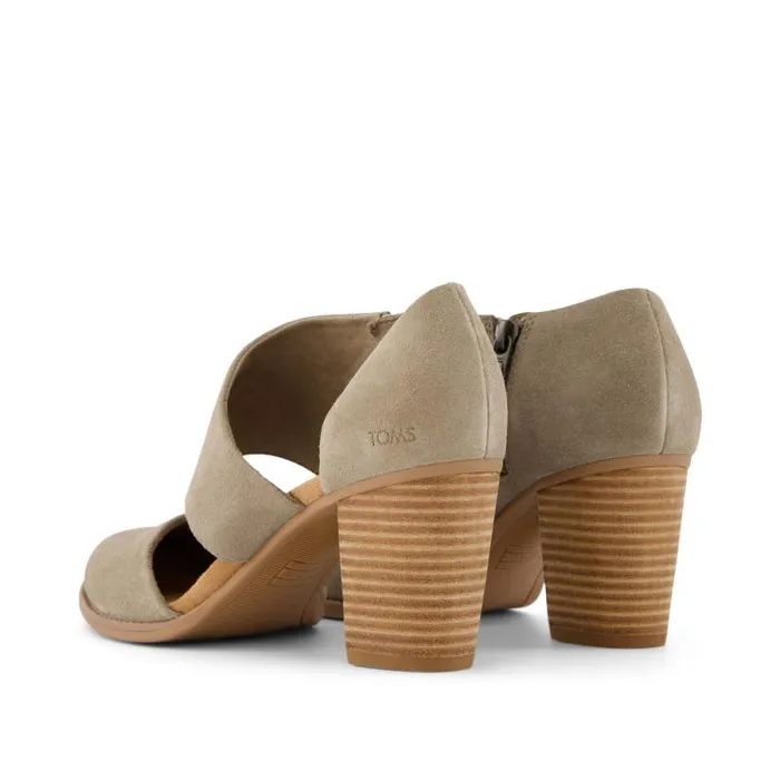 Toms Heels and Wedges Milan Closed Toe Heel Suede Dune 8211 Women Toms Heels and Wedges Milan Closed Toe Heel Suede Dune 8211 Women