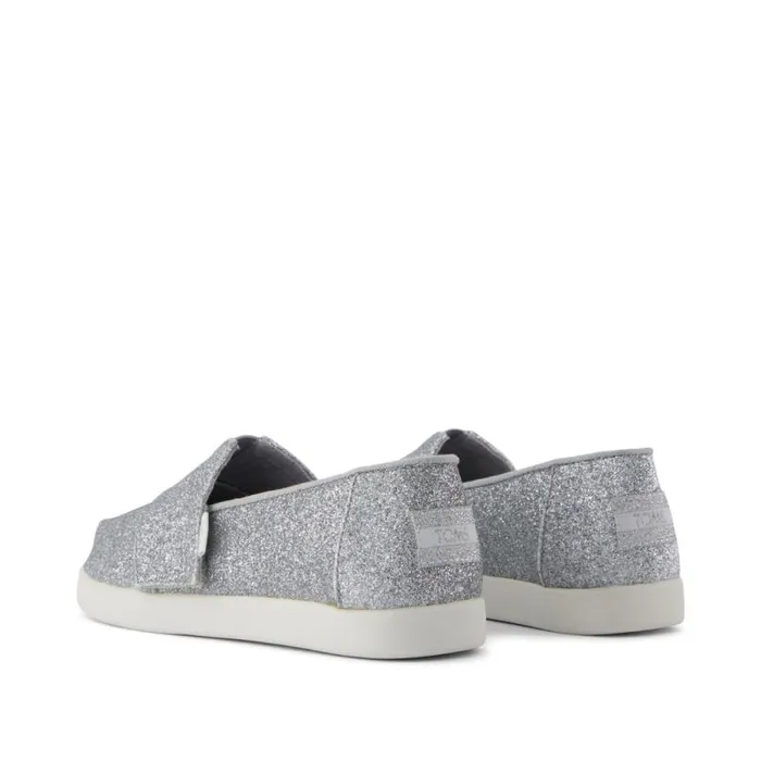 Toms Slip Ons Alpargata Classic Kids Shoe Silver Iridescent Glimmer 8211 Kids Toms Slip Ons Alpargata Classic Kids Shoe Silver Iridescent Glimmer 8211 Kids