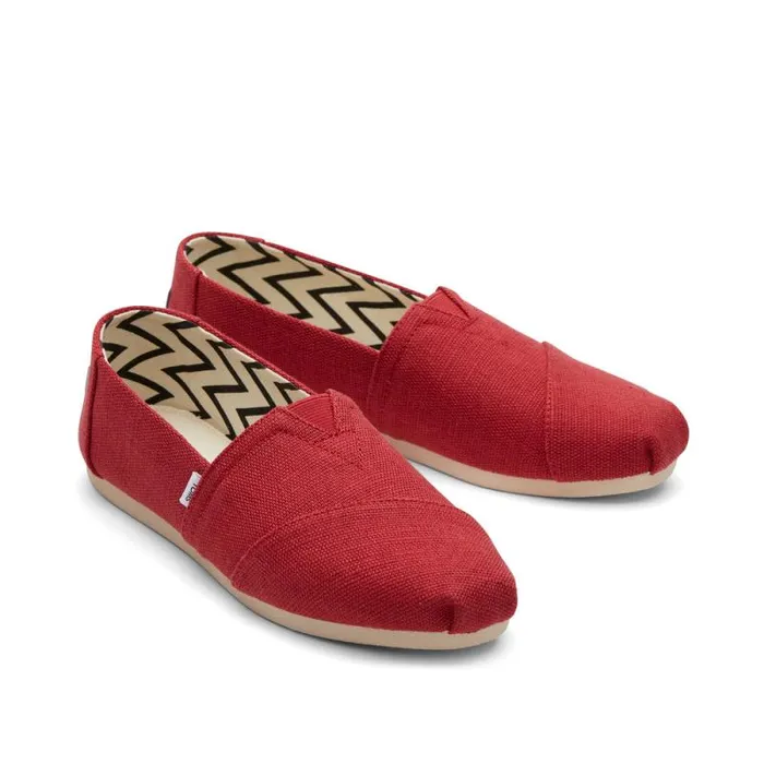 Toms Slip Ons Alpargata Red Heritage Canvas 8211 Women Toms Slip Ons Alpargata Red Heritage Canvas 8211 Women