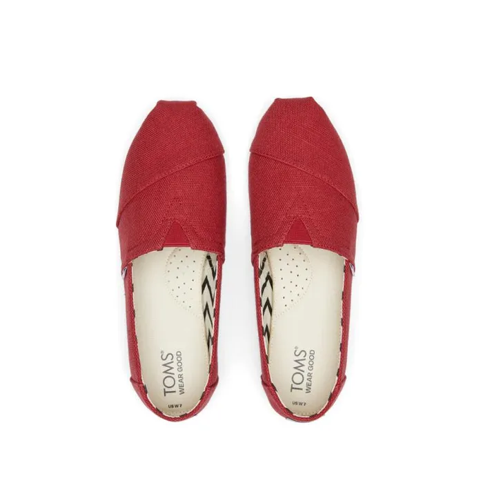 Toms Slip Ons Alpargata Red Heritage Canvas 8211 Women Toms Slip Ons Alpargata Red Heritage Canvas 8211 Women