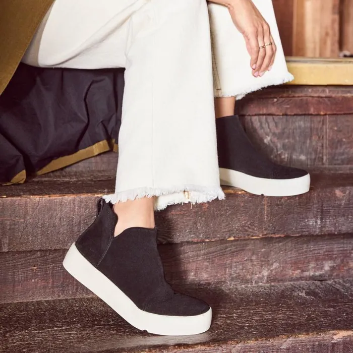 Toms Slip Ons Verona Mid Platform Sneaker Suede Black 8211 Women Toms Slip Ons Verona Mid Platform Sneaker Suede Black 8211 Women