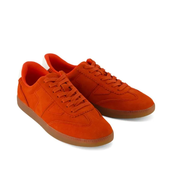 Toms Sneakers Collins Casual LaceUp Sneaker Flame Suede And Leather 8211 Women Toms Sneakers Collins Casual LaceUp Sneaker Flame Suede And Leather 8211 Women