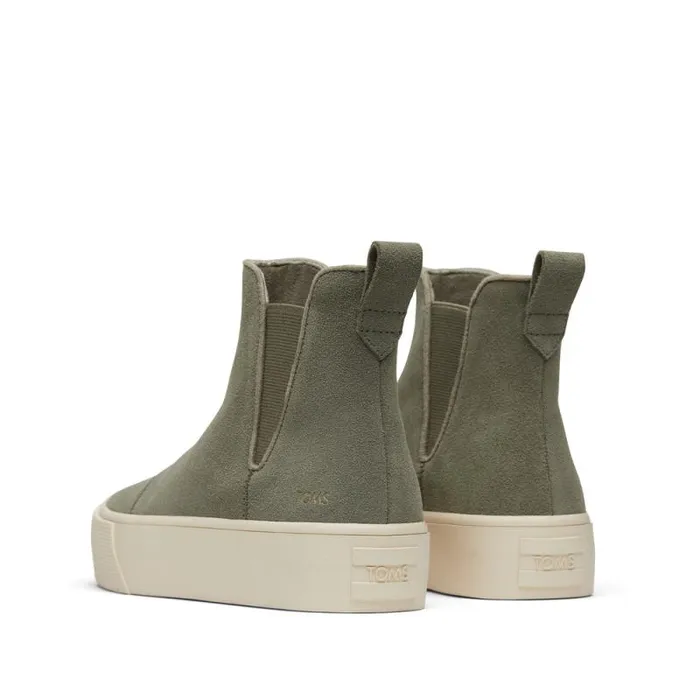 Toms Sneakers Fenix Platform Chelsea Sneaker Vetiver Grey Suede 8211 Women