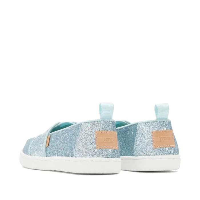 Toms TOMS Classics Alpargata Kids Shoe Cosmic Mint Glitter 8211 KidsWomen Toms TOMS Classics Alpargata Kids Shoe Cosmic Mint Glitter 8211 KidsWomen