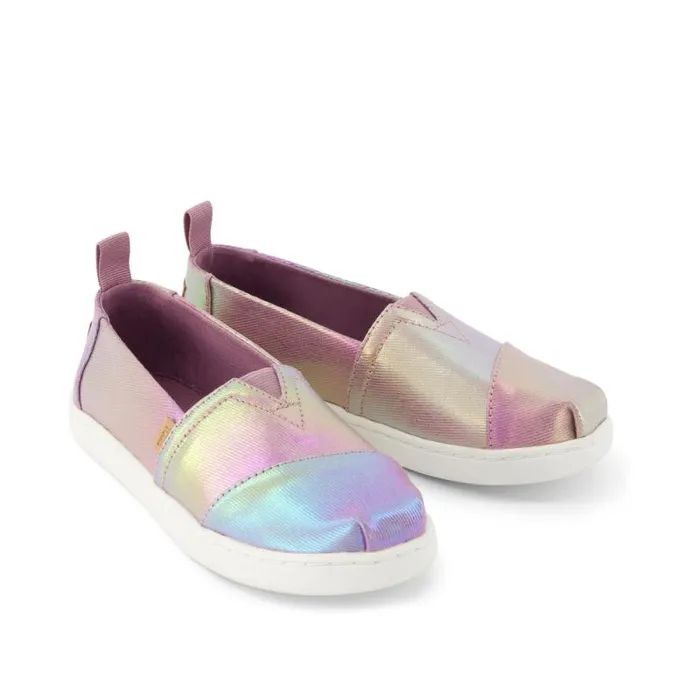 Toms TOMS Classics Alpargata Kids Shoe Purple Iridescent 8211 WomenKids Toms TOMS Classics Alpargata Kids Shoe Purple Iridescent 8211 WomenKids