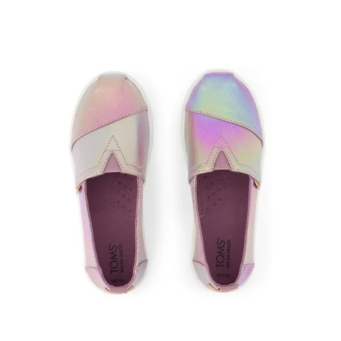 Toms TOMS Classics Alpargata Kids Shoe Purple Iridescent 8211 WomenKids Toms TOMS Classics Alpargata Kids Shoe Purple Iridescent 8211 WomenKids