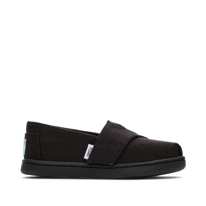 Toms TOMS Classics Alpargata Toddler Shoe Black Canvas 8211 WomenKids Toms TOMS Classics Alpargata Toddler Shoe Black Canvas 8211 WomenKids