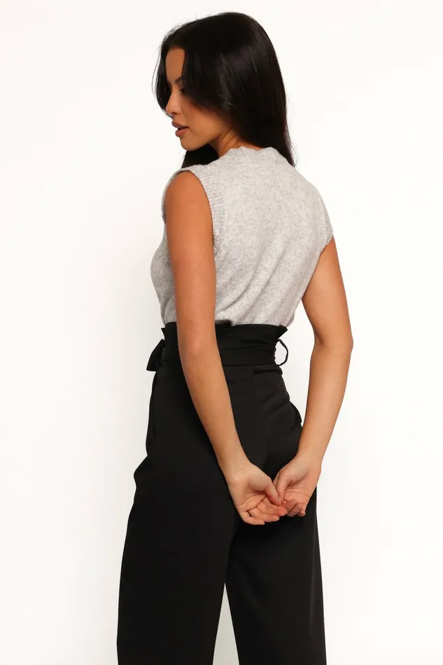 Tops Grace Knit Vest Grey 8211 Petal and Pup Women
