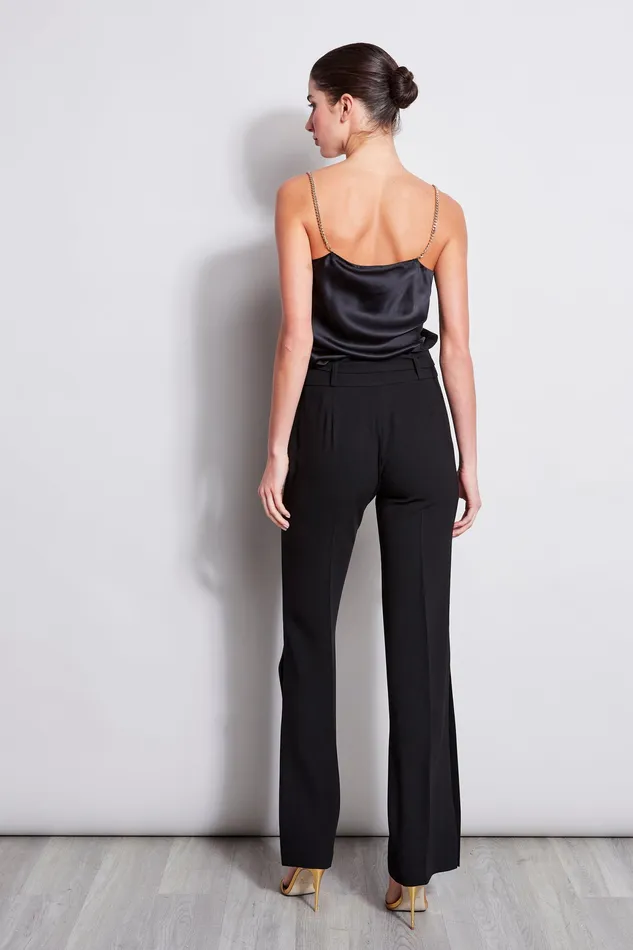 Tops Women Elie Tahari Silk Satin Chain Cami BLACK