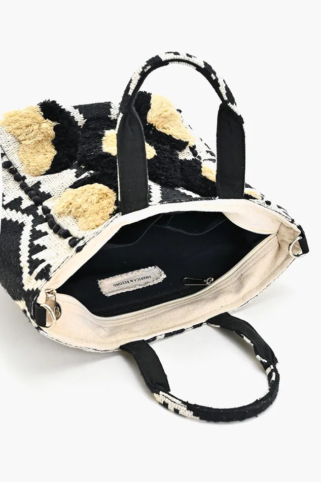Totes Embellished Tote Mini with Adjustable Strap Natural Fringe America and Beyond Women