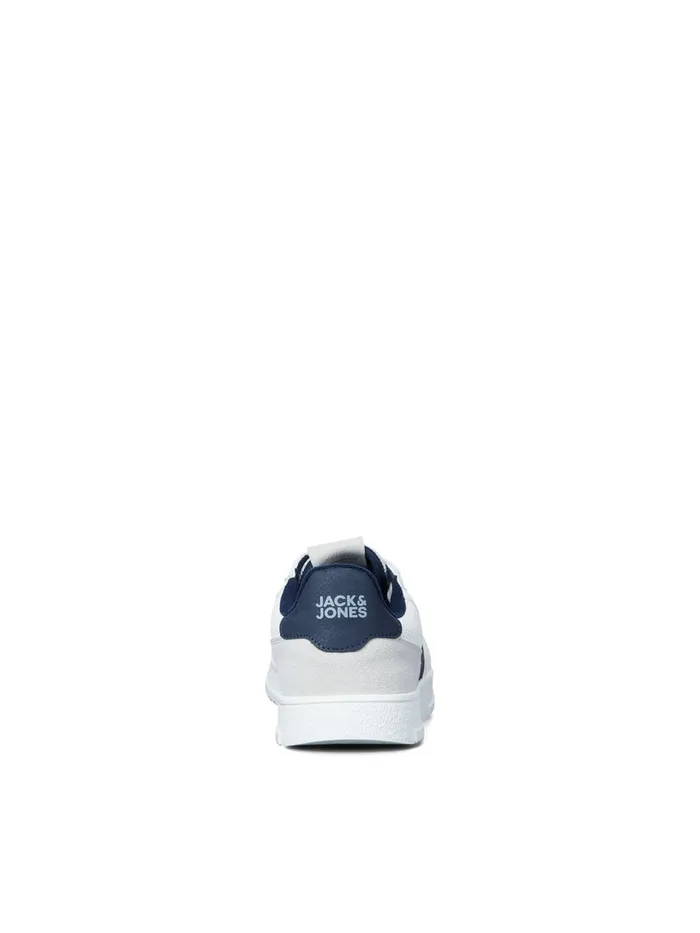 Trainers JACK and JONES Mens FAUX LEATHER SNEAKERS White Navy Blazer For Sale