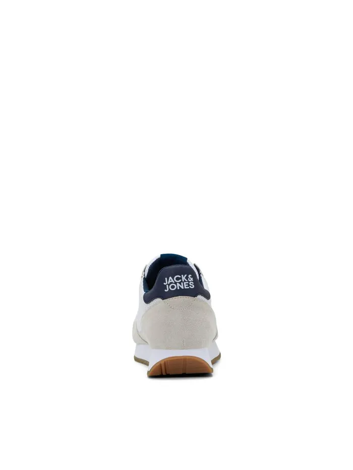 Trainers JACK and JONES Mens MESH FAUX SUEDE SNEAKERS White White Gift 4 You