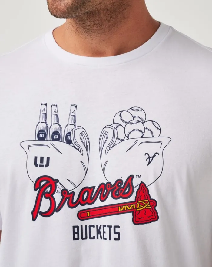 TravisMathew ATLANTA BRAVES STRIKE ONE TEE White Men Tees TravisMathew ATLANTA BRAVES STRIKE ONE TEE White Men Tees