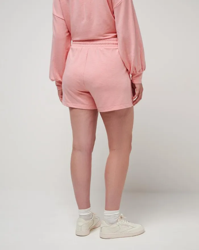 TravisMathew BEACH CRAZE CLOUD TERRY SHORT Heather Shell Pink Women Shorts TravisMathew BEACH CRAZE CLOUD TERRY SHORT Heather Shell Pink Women Shorts
