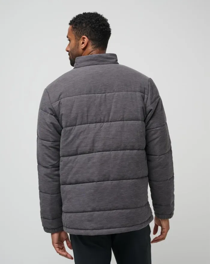 TravisMathew CLIMATE DROP JACKET Heather Black Men Jackets TravisMathew CLIMATE DROP JACKET Heather Black Men Jackets