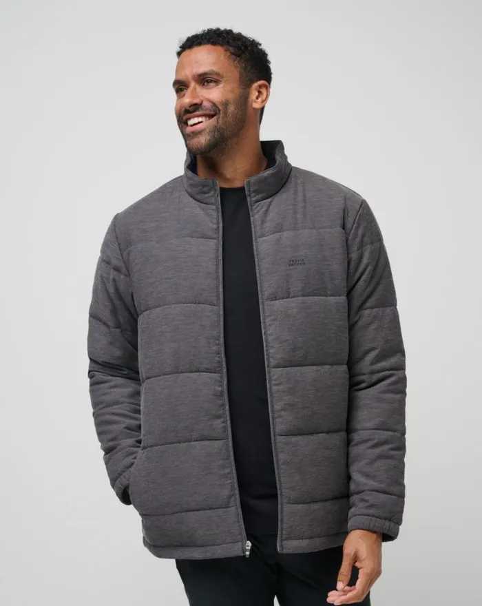 TravisMathew CLIMATE DROP JACKET Heather Black Men Jackets TravisMathew CLIMATE DROP JACKET Heather Black Men Jackets