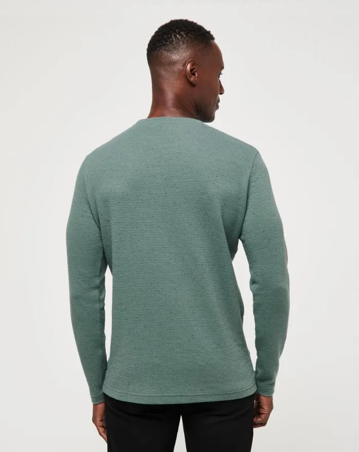 TravisMathew CLOUD WAFFLE CREW Silver Pine Men Hoodies and Sweatshirts TravisMathew CLOUD WAFFLE CREW Silver Pine Men Hoodies and Sweatshirts