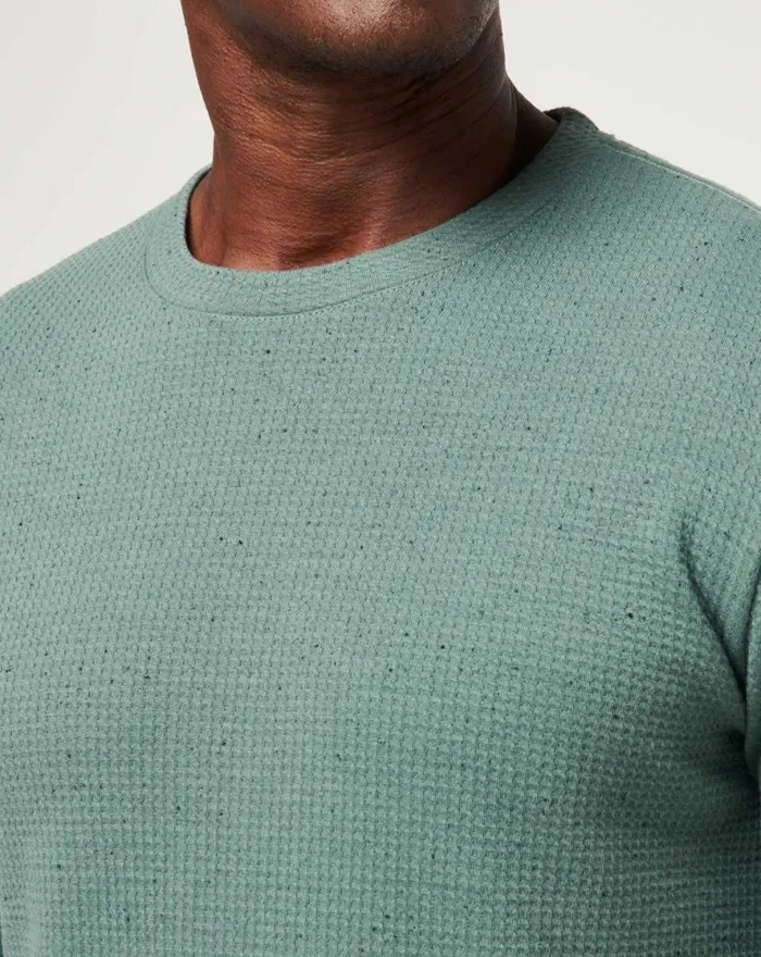 TravisMathew CLOUD WAFFLE CREW Silver Pine Men Hoodies and Sweatshirts TravisMathew CLOUD WAFFLE CREW Silver Pine Men Hoodies and Sweatshirts