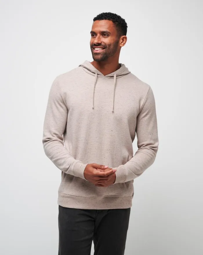TravisMathew CLOUD WAFFLE HOODIE Oxford Tan Men Hoodies and Sweatshirts