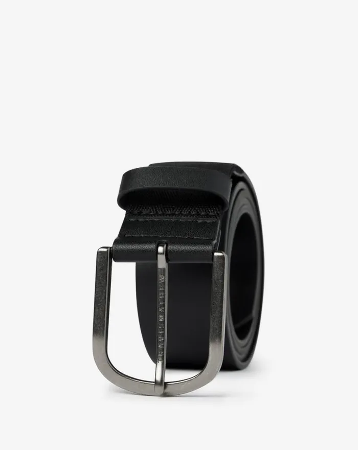 TravisMathew JINX 20 LEATHER BELT Black MenWomen Belts