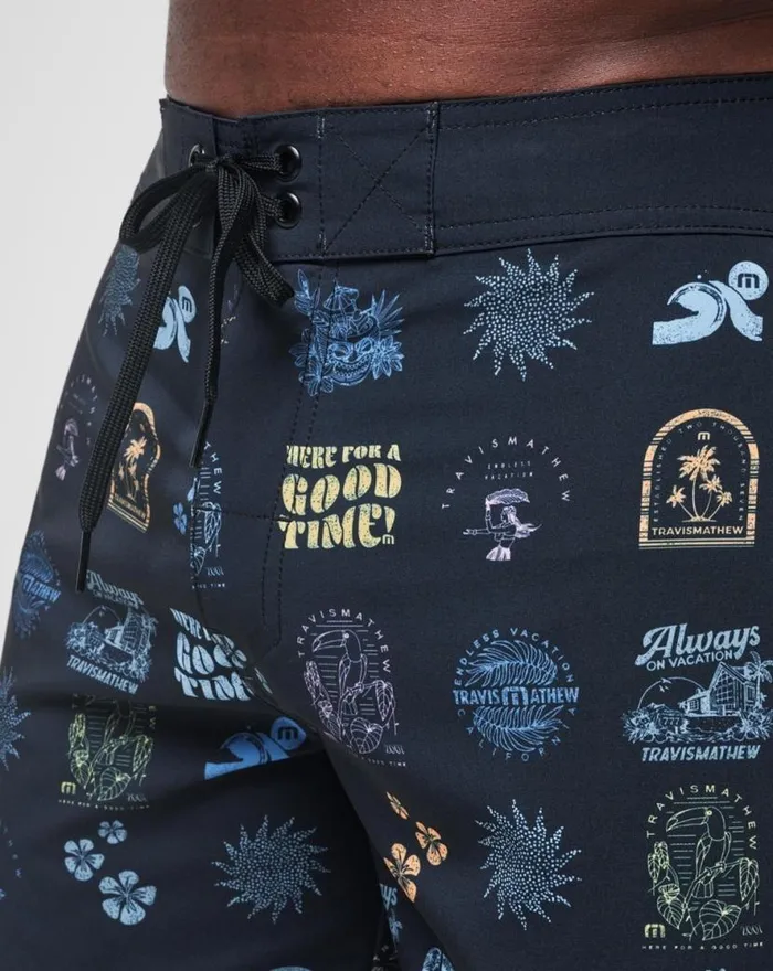 TravisMathew LONGBOARDERS BOARDSHORT Black Men Shorts TravisMathew LONGBOARDERS BOARDSHORT Black Men Shorts