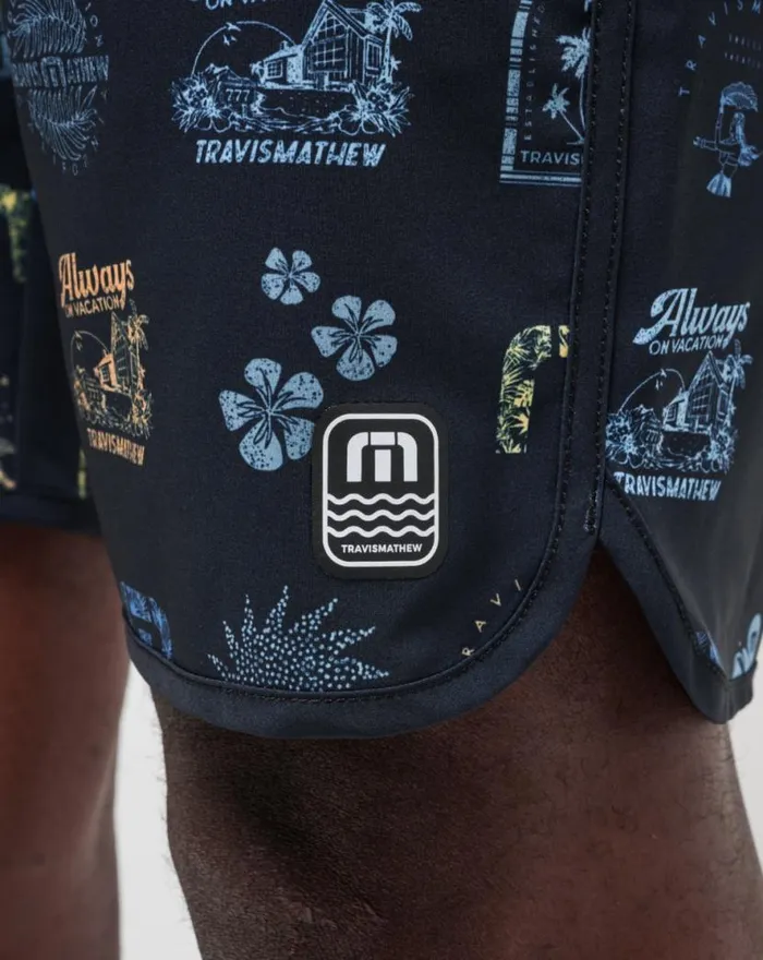 TravisMathew LONGBOARDERS BOARDSHORT Black Men Shorts TravisMathew LONGBOARDERS BOARDSHORT Black Men Shorts