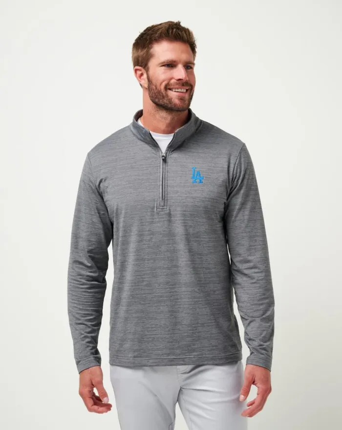 TravisMathew LOS ANGELES DODGERS THE HEATER QUARTER ZIP Sleetquiet Shade Men Quarter Zips
