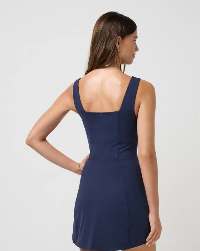 TravisMathew MOVEKNIT SLEEVELESS DRESS Navy Blazer Women Dresses TravisMathew MOVEKNIT SLEEVELESS DRESS Navy Blazer Women Dresses