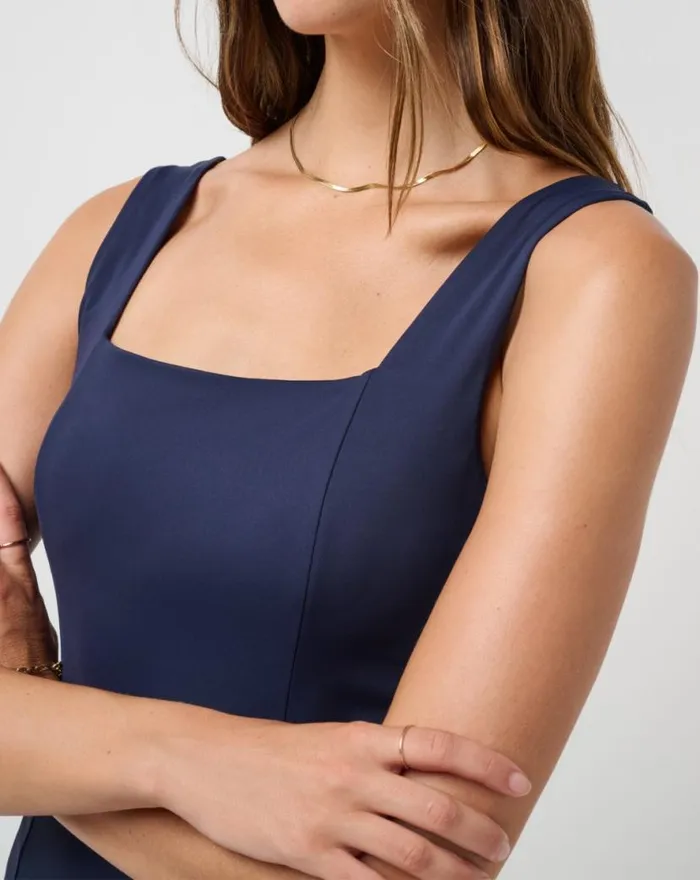 TravisMathew MOVEKNIT SLEEVELESS DRESS Navy Blazer Women Dresses TravisMathew MOVEKNIT SLEEVELESS DRESS Navy Blazer Women Dresses