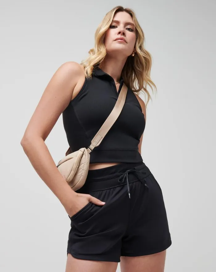TravisMathew MOVEKNIT TIE SHORT Black Women Shorts TravisMathew MOVEKNIT TIE SHORT Black Women Shorts